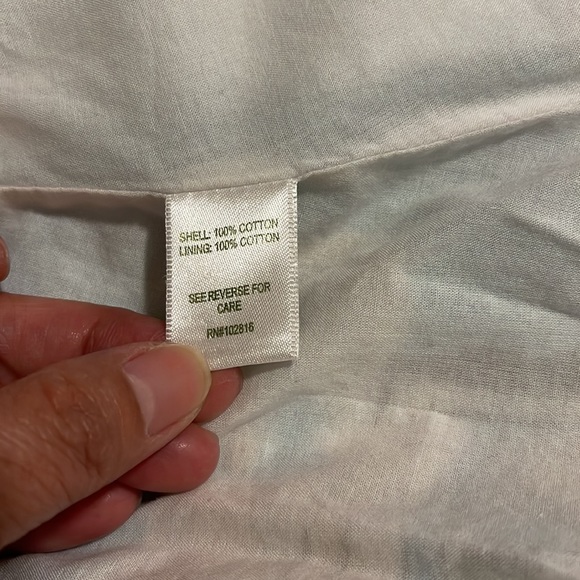 Garnet Hill Vacation Village Novelty Scene A-Line Skirt Blue Side Tie Cotton-M - Picture 7 of 8